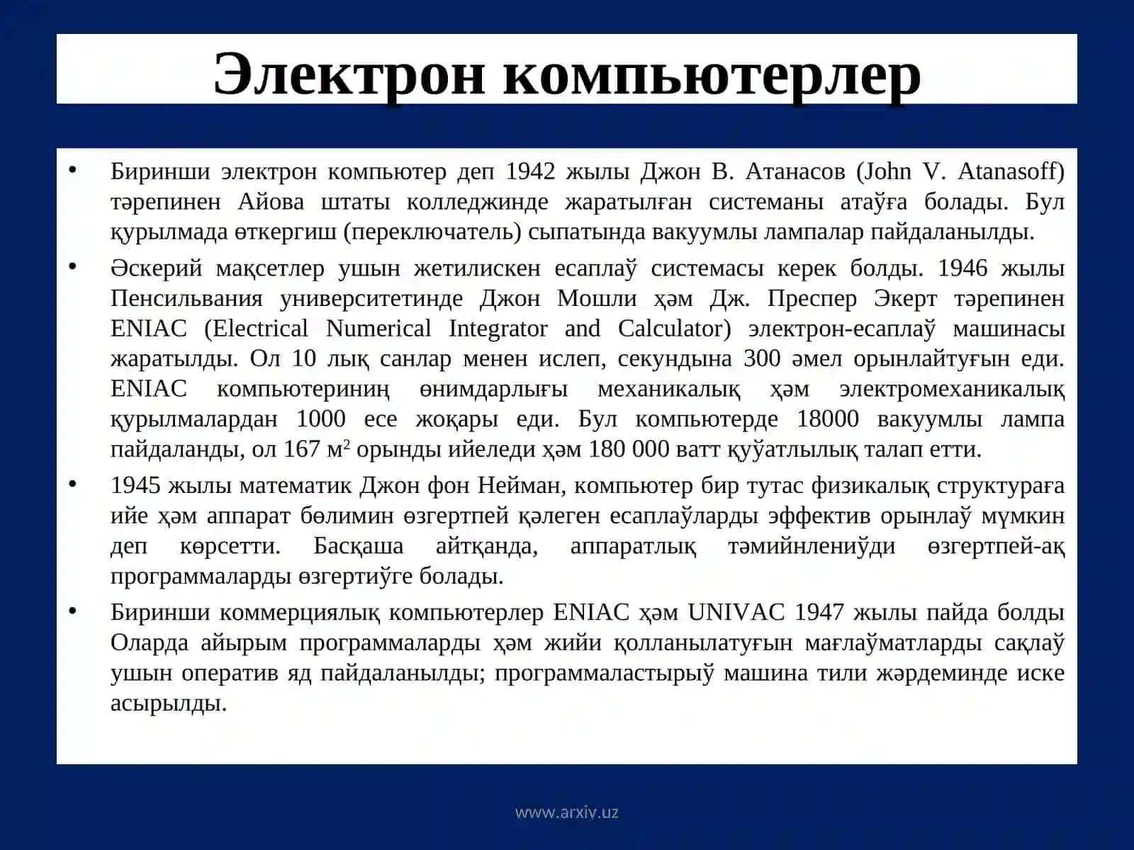 ИНФОРМАЦИЯ ТЕХНОЛОГИЯЛАРИ 4