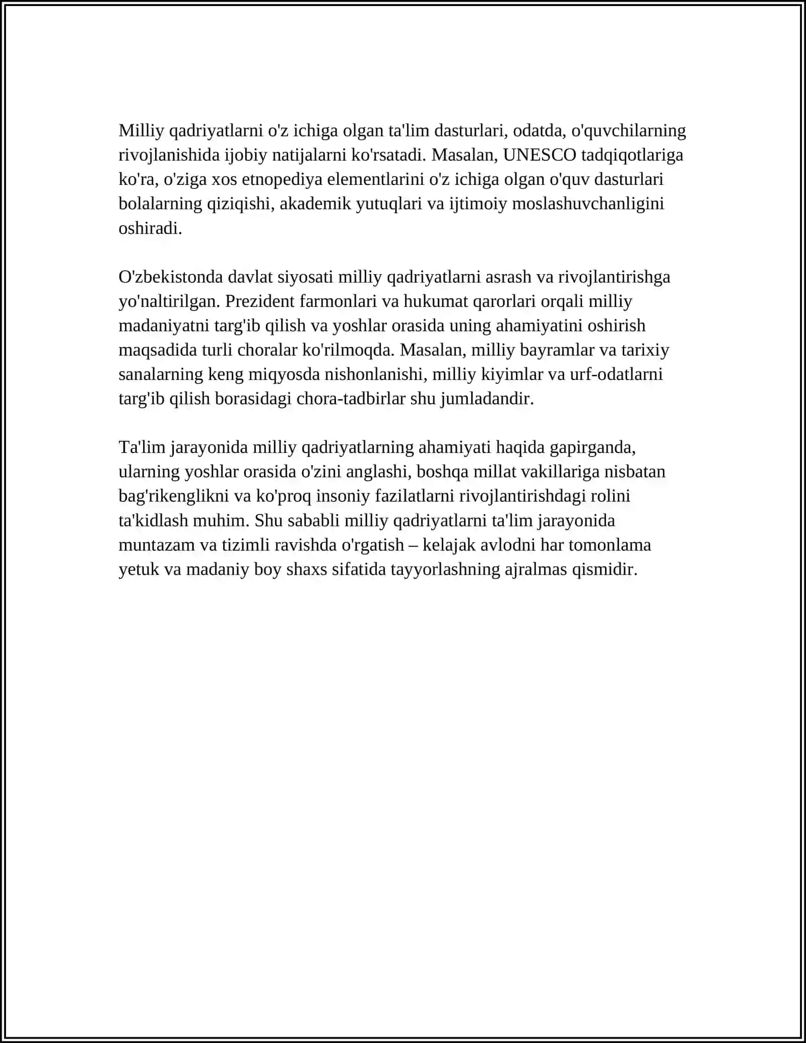 TA'LIM JARAYONIDA MILLIY QADRYATLARNING O'RNI 4