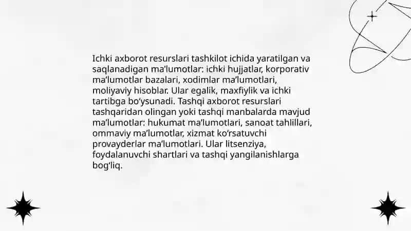 Axborot Resurslari Tasnifi 4