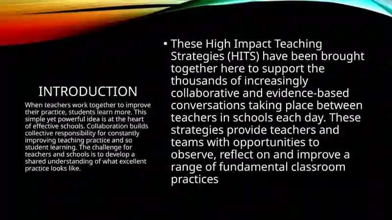 HIGH IMPACT TEACHING STRATEGIES 4