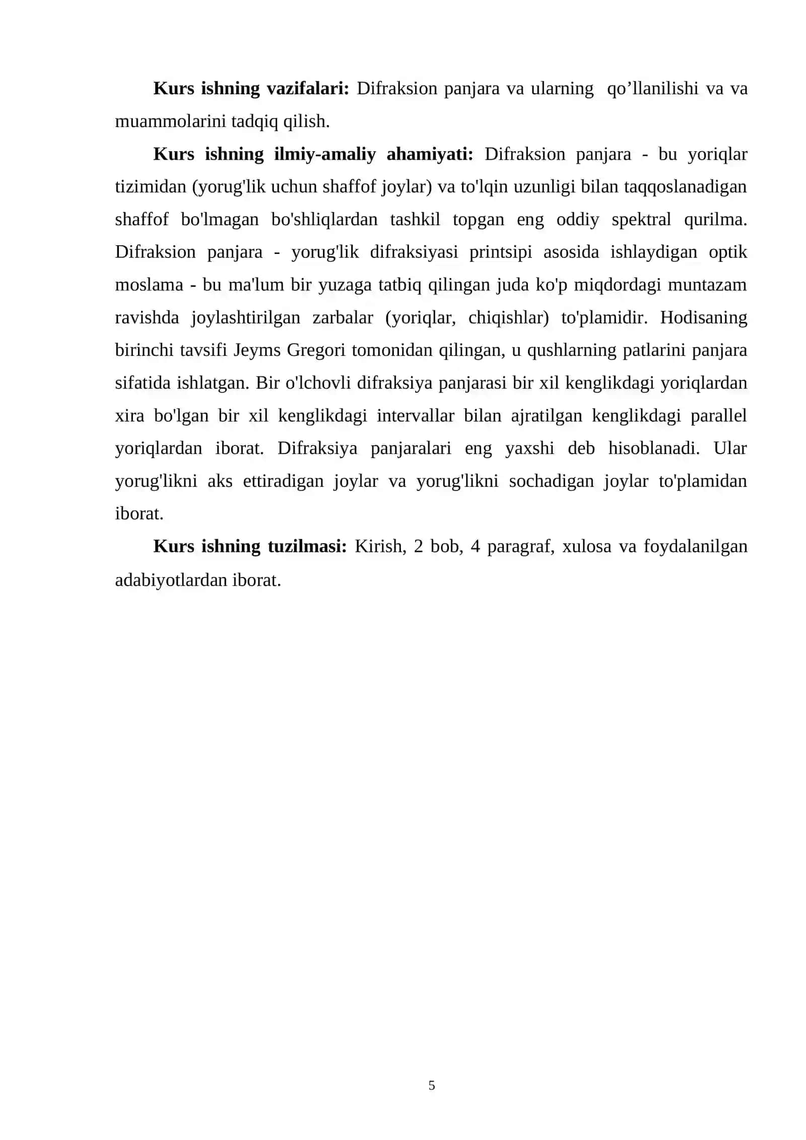 DIFRAKSION PANJARA VA ULARNING QO’LLANILISHI 4