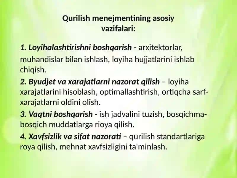 Shvetsiyada Qurilish Menejmenti 4