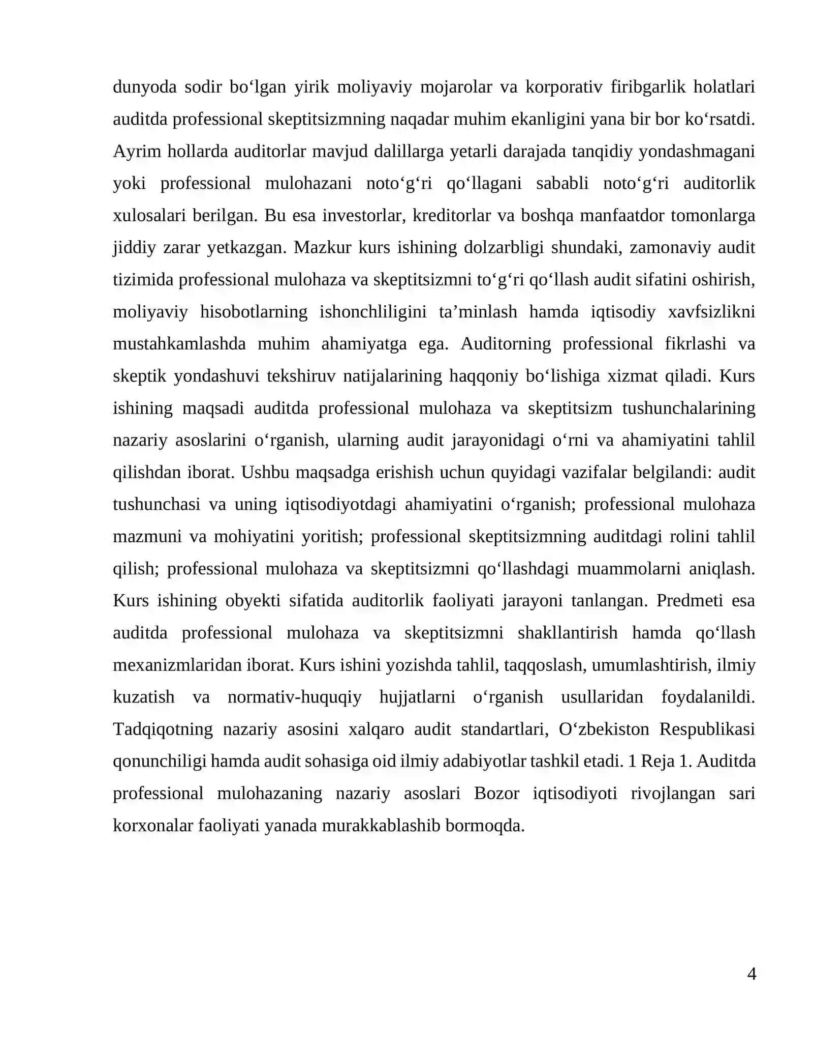 Auditda professional mulohaza va skeptitsizm 4