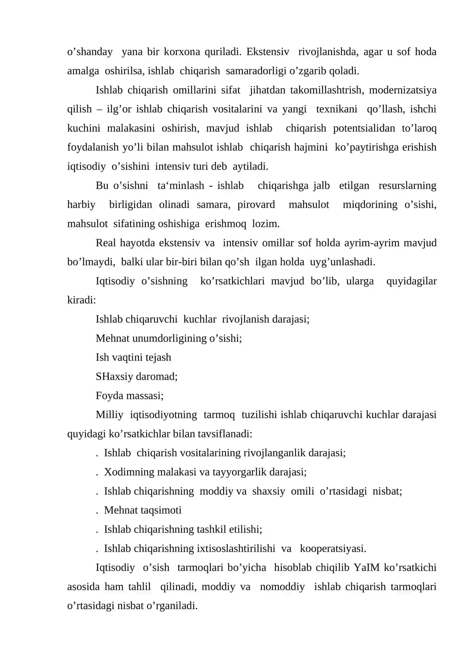Iqtisodiy o’sish va milliy boylik 4