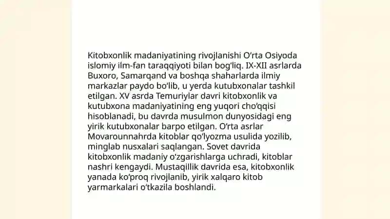 Xalq pedagogikasida kitobxonlik madaniyati 4