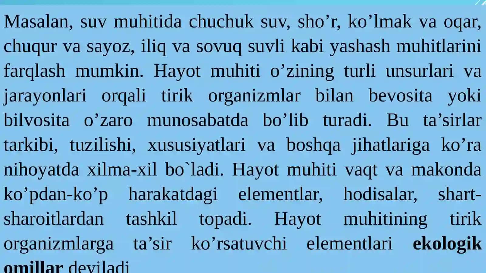 Ekologiyaning asosiy tushunchalari 4