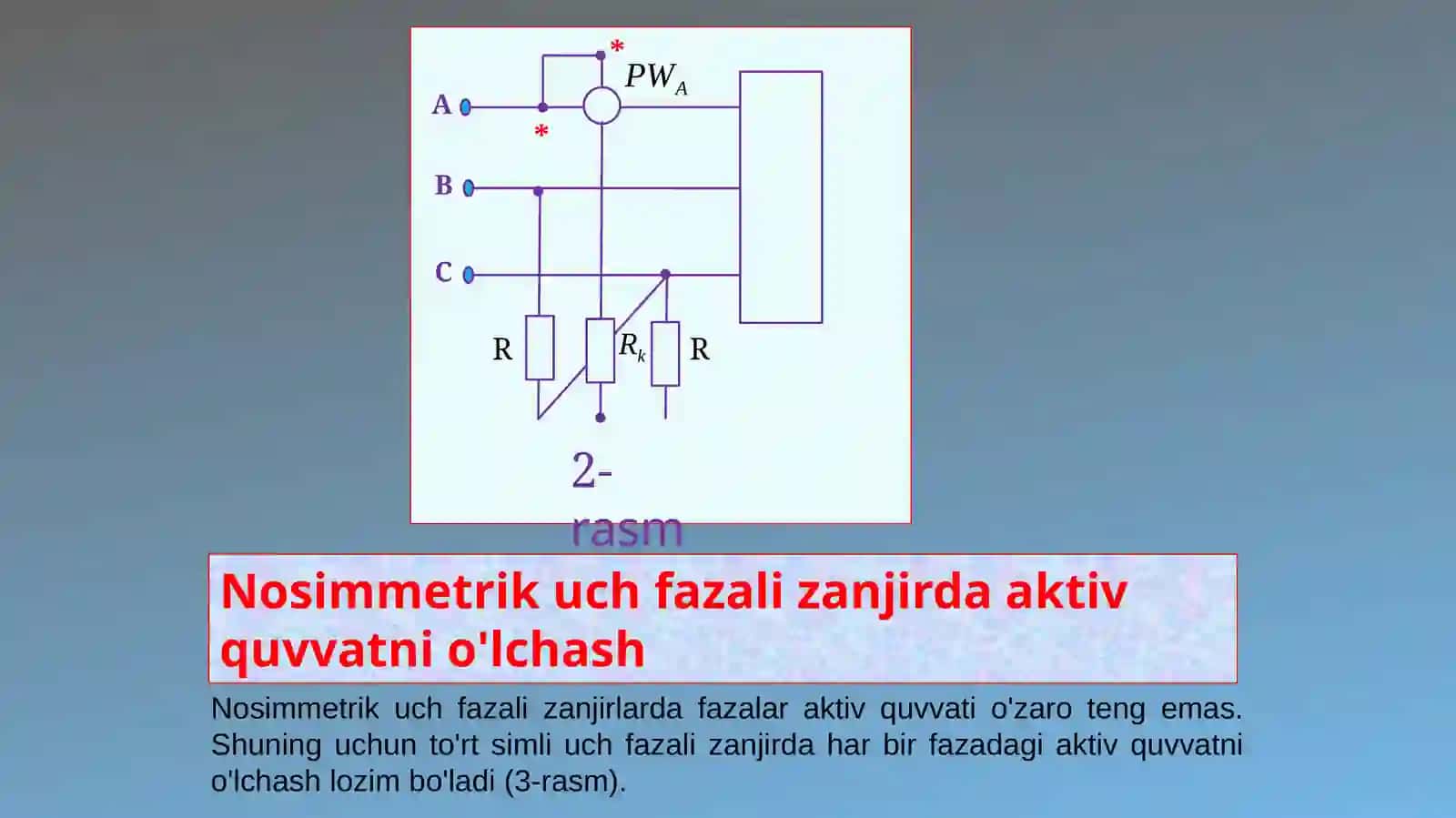 Simmetrik uch fazali zanjir 4