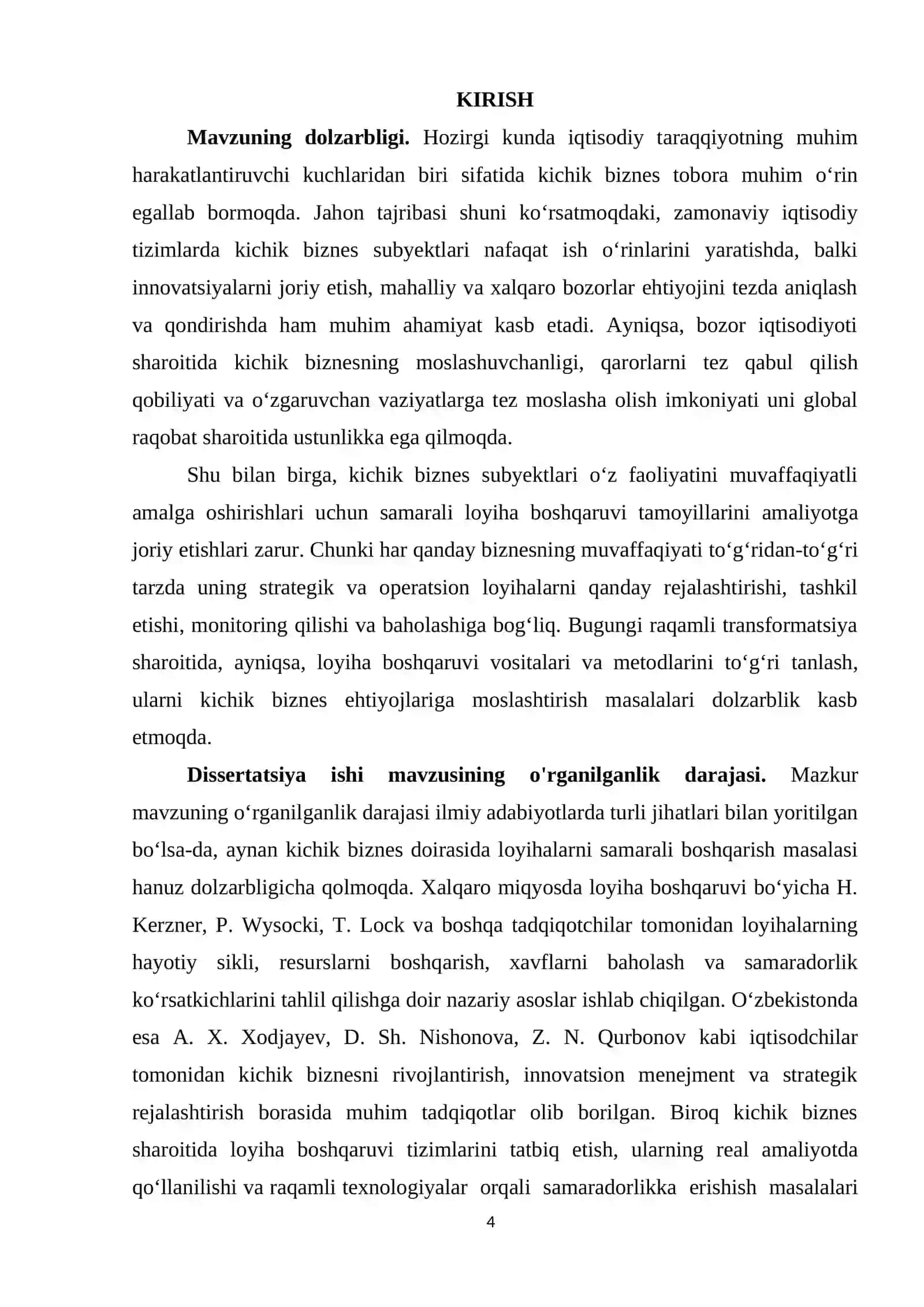 Kichik bisnesda loyihalarni samarali boshqarish asoslari 4