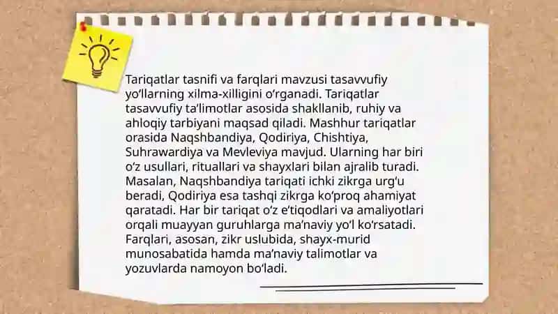 Tasavvuf Tariqatlari va xozirgi zomon 4