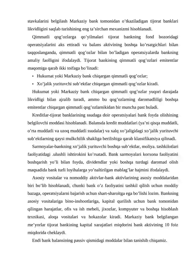 Banklarning buxgalteriya hisobotlari 4