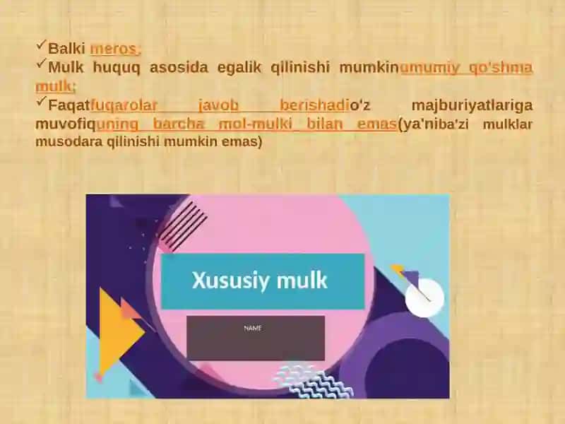 Xususiy mulk 4