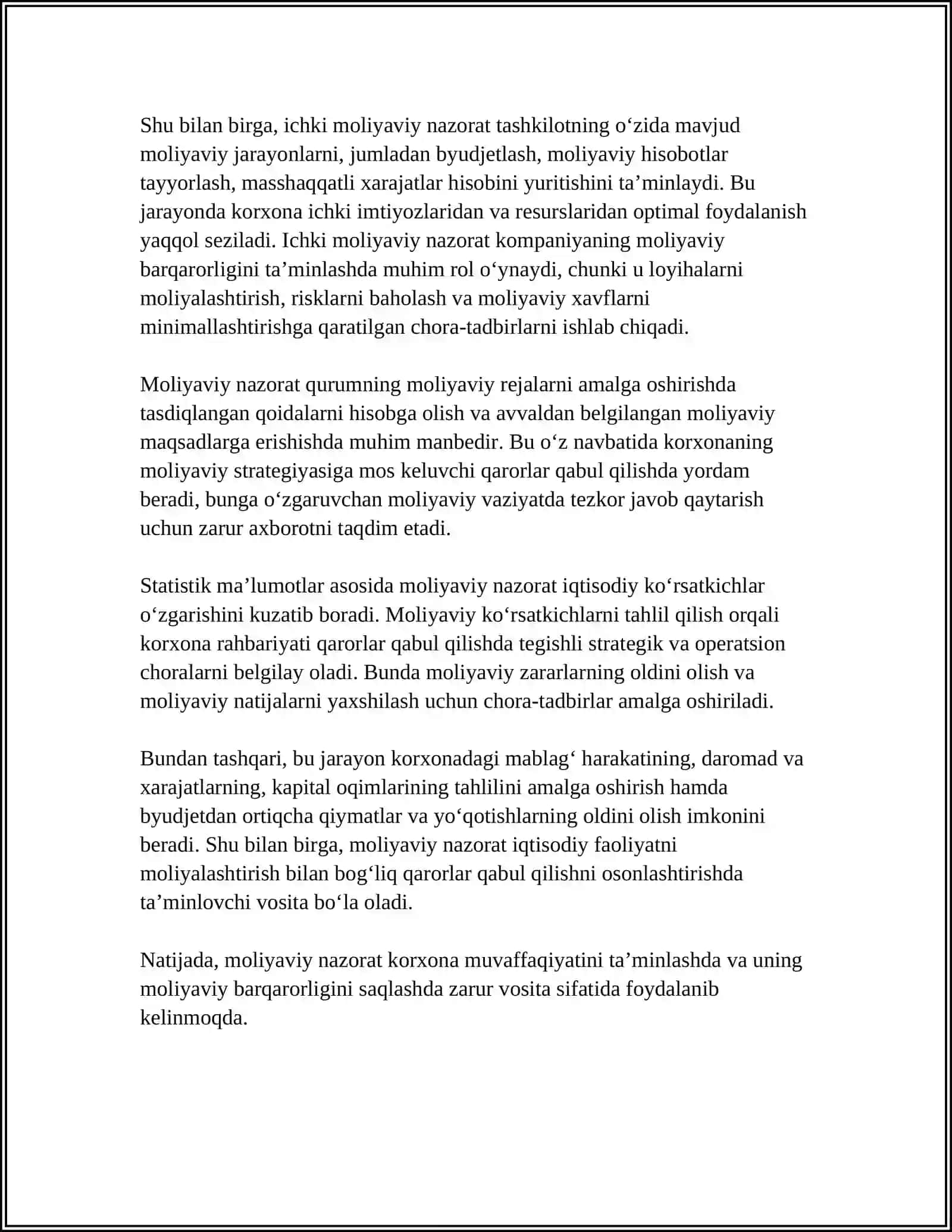 BIZNESDA MOLIYAVIY NAZORATNI TASHKIL ETISH ASOSLARI 4