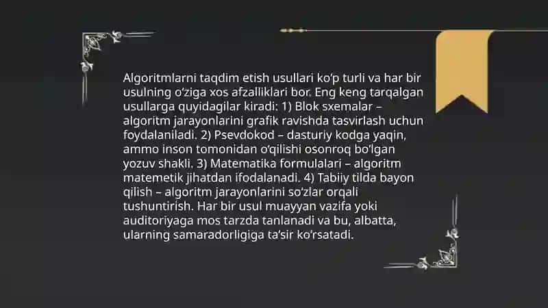 Dasturlarni loyihalash va algoritmlarni ishlab chiqish 4