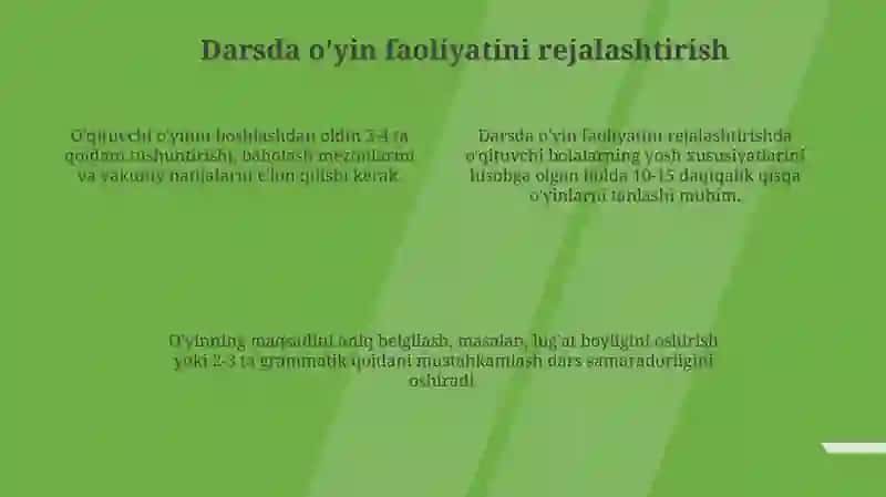 O'yin Faoliyati va Tarbiya 4