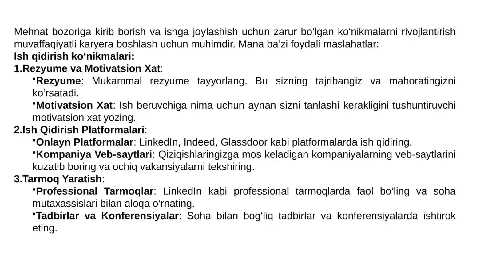 Ishgajoylashish ko‘nikmalari 4