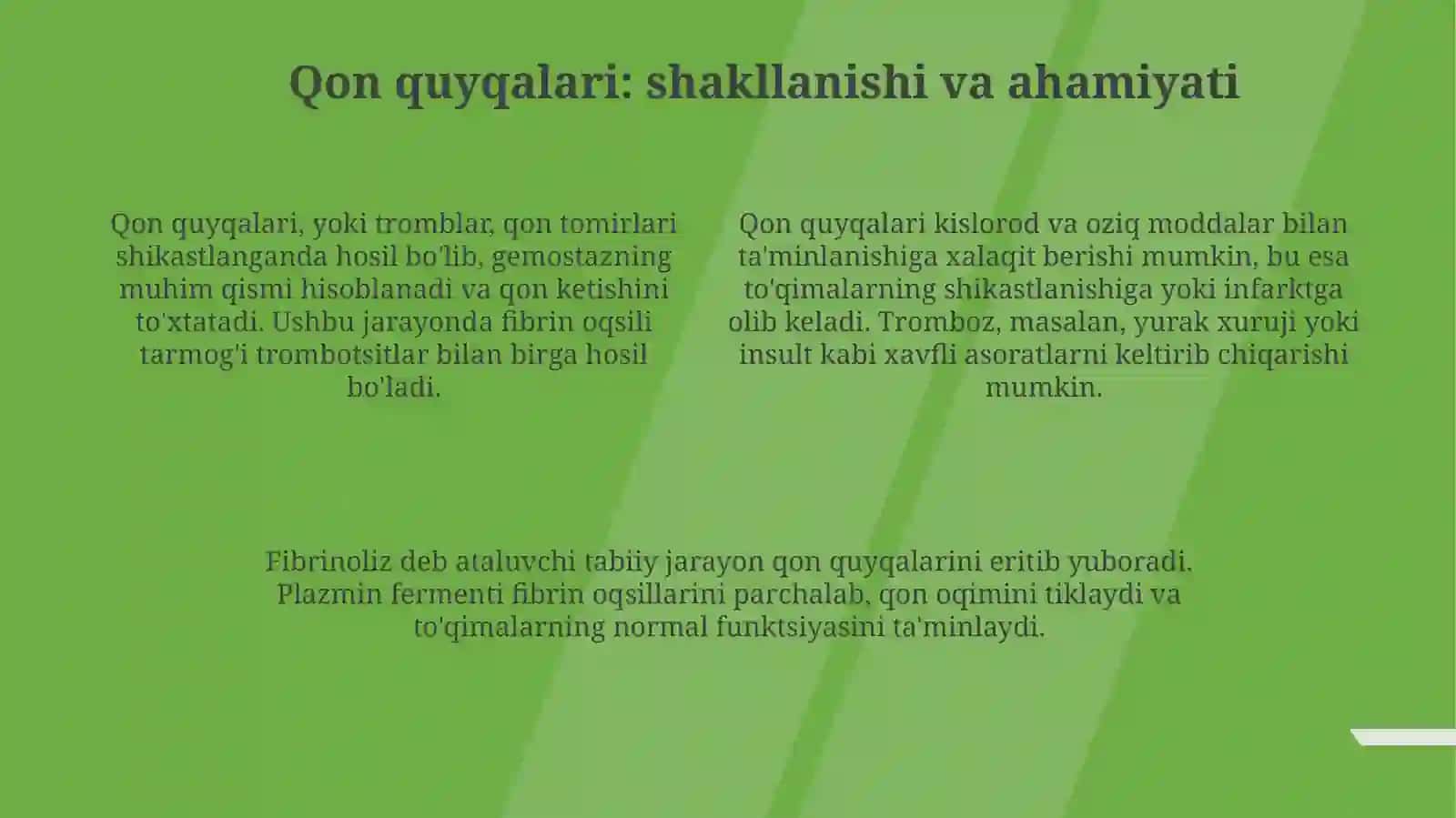 Qon quyqalarining suyulishi 4