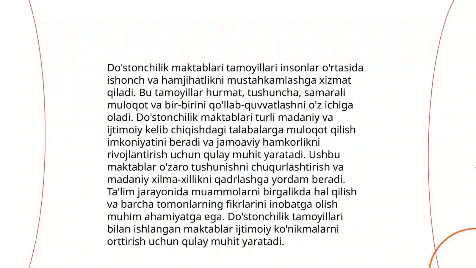 Do'stonchilik maktablari haqida 4