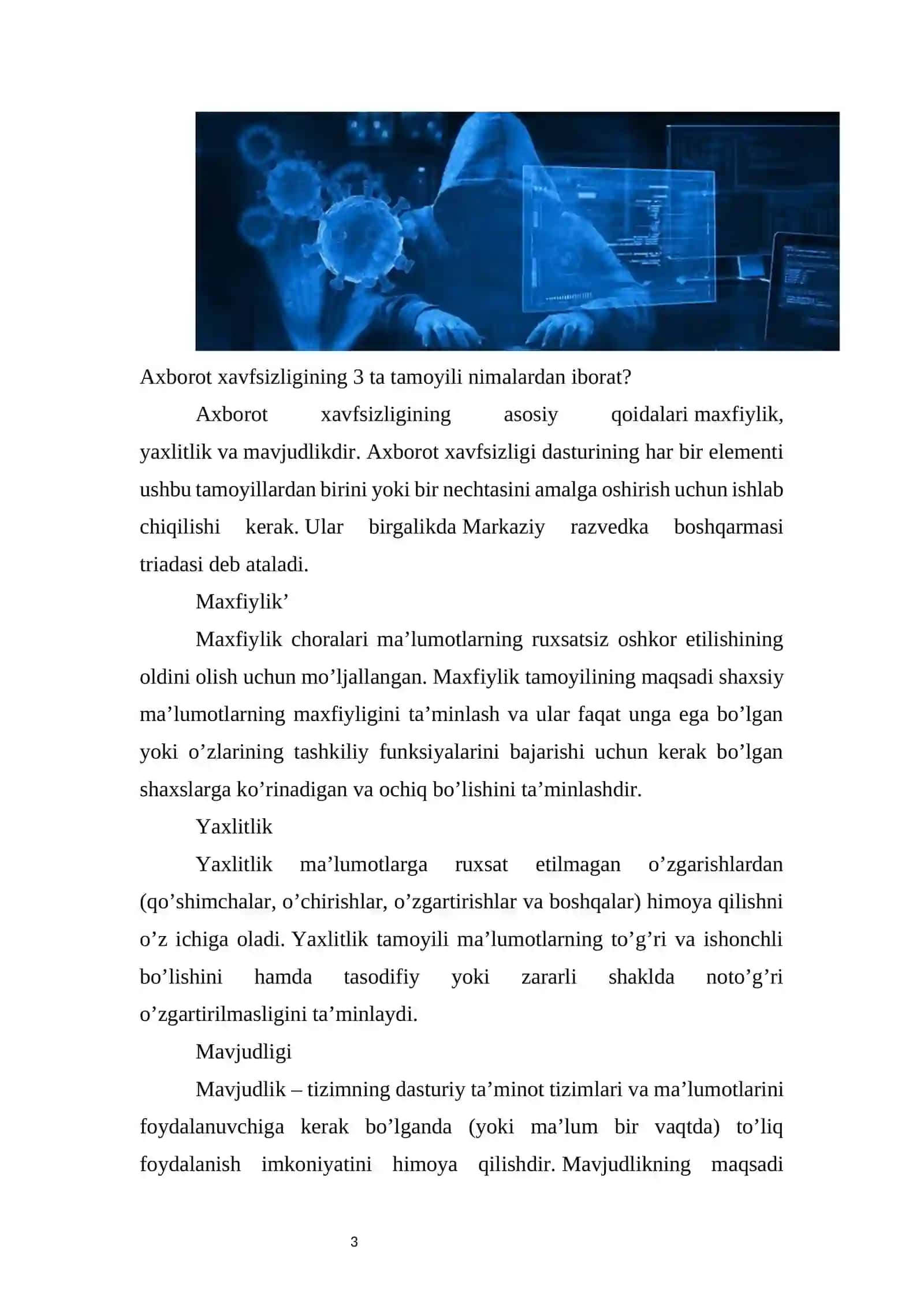 Axborot obyektlarni himoyalashda harakat nazorati tizimini ishlab chiqish 4
