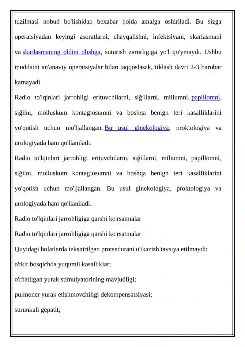 RADIO TO'LQINLARI JARROHLIGI 4