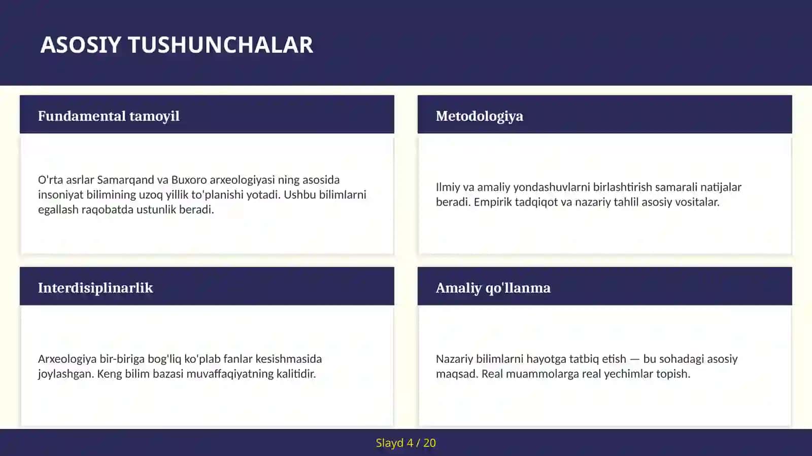 O'RTA ASRLAR SAMARQAND VA BUXORO ARXEOLOGIYASI 4