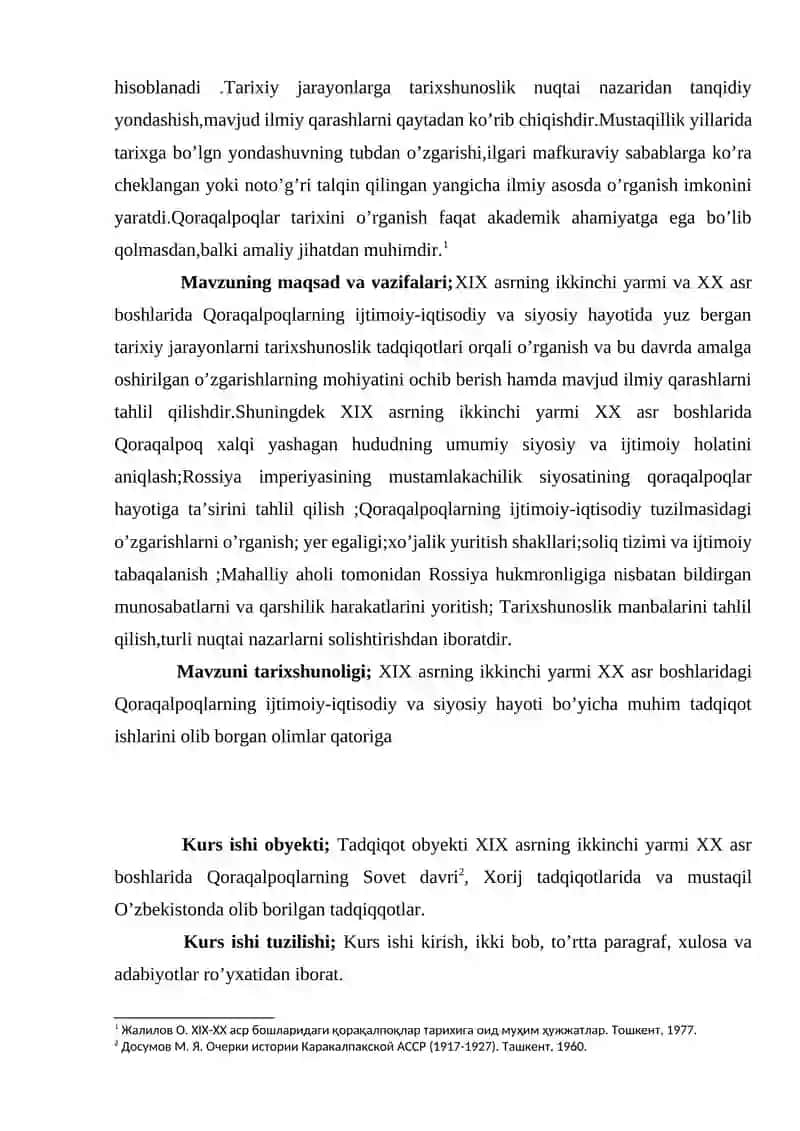 XIX ASRNING IKKINCHI YARMI XX ASR BOSHLARIDA QORAQALPQLARNING IJTIMOIY-IQTISODIY VA SIYOSIY HAYOTINING TARIXSHUNOSLIK TAHLILI 4