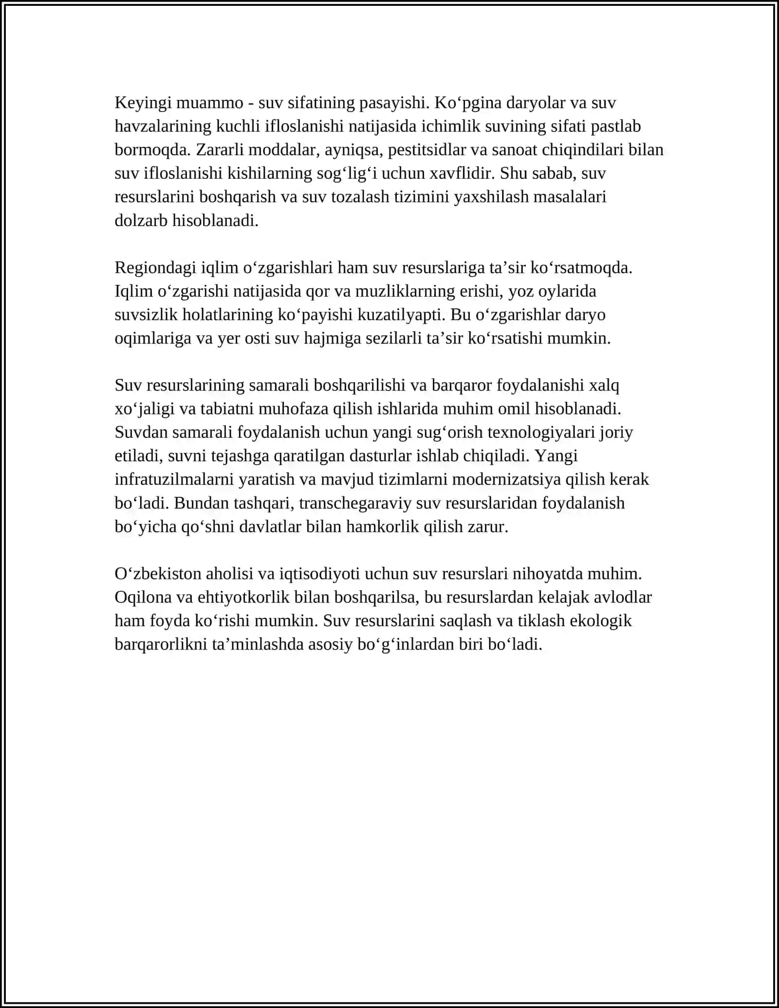 TABIIY RESURSLAR REFERAT 4