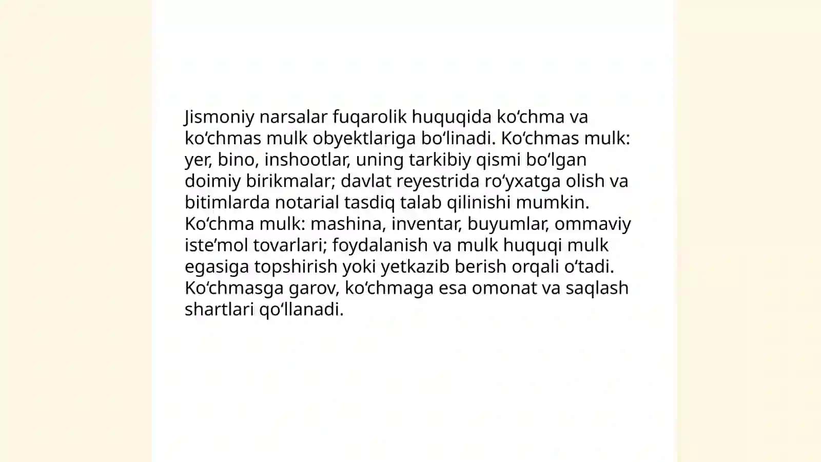 FUQAROLIK HUQUQINING OBYEKTLARI 4