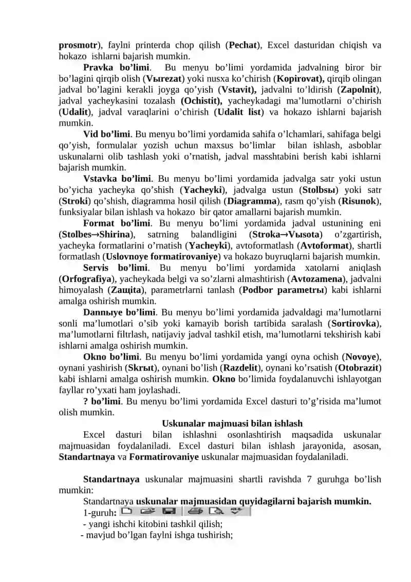 Jadval Muxarrirlarini Ishlatish 4
