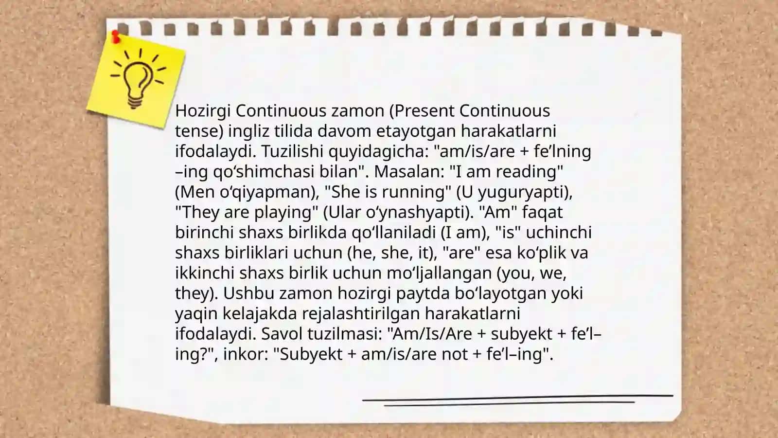 Present Continuous Tense 4