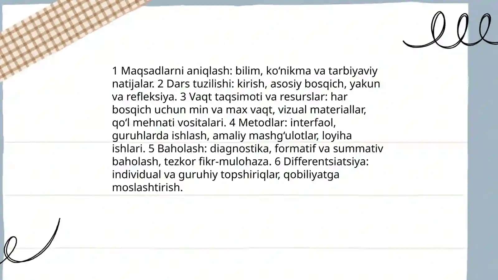 Husniyat darslarini samarali tashkil etish yo'llari 4