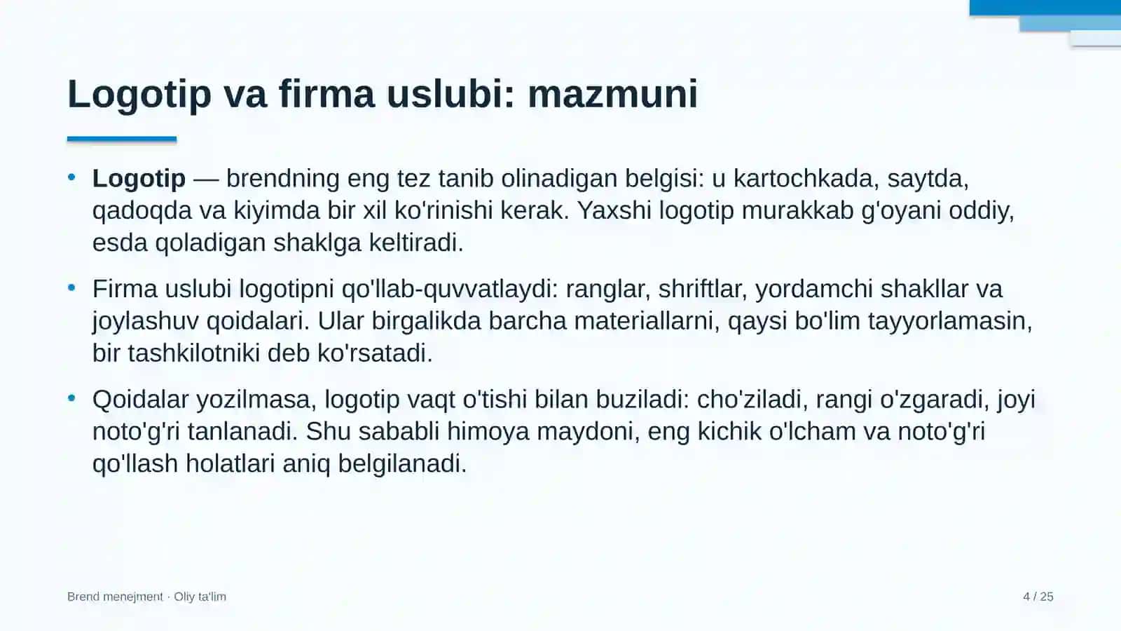 Davlat universitetlarida logotip va firma uslubini ishlab chiqish 4