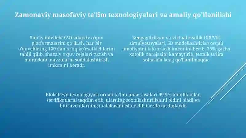 Masofaviyoʻqitishtexnologiyalari 4