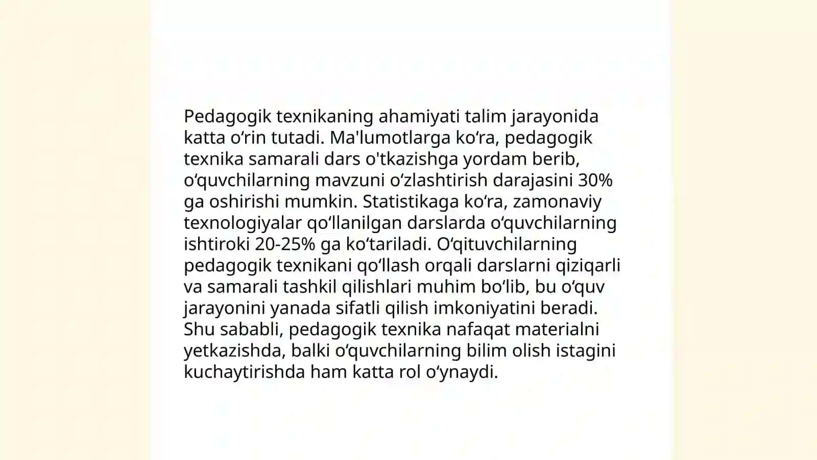 Pedagogik texnika haqida tushuncha 4