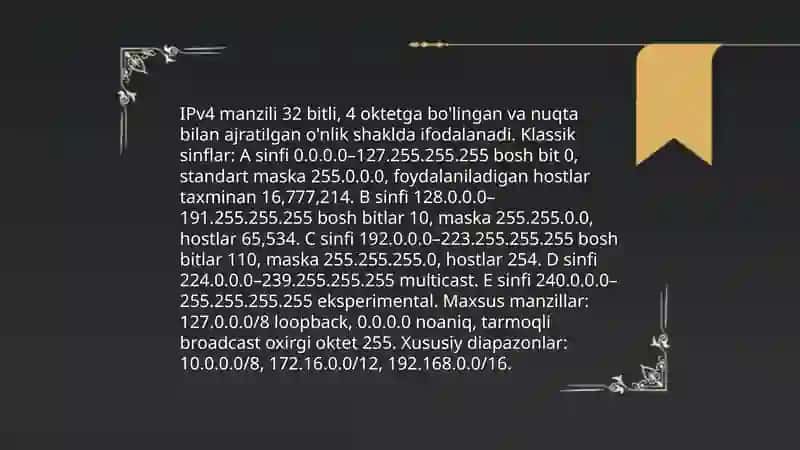 Internet manzili tushinchasi va resurslar manzili 4