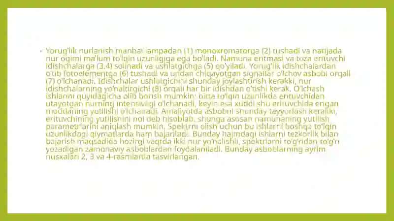 Guruhli konsentrlashda emission spectral analizning qo’llanilishi 4