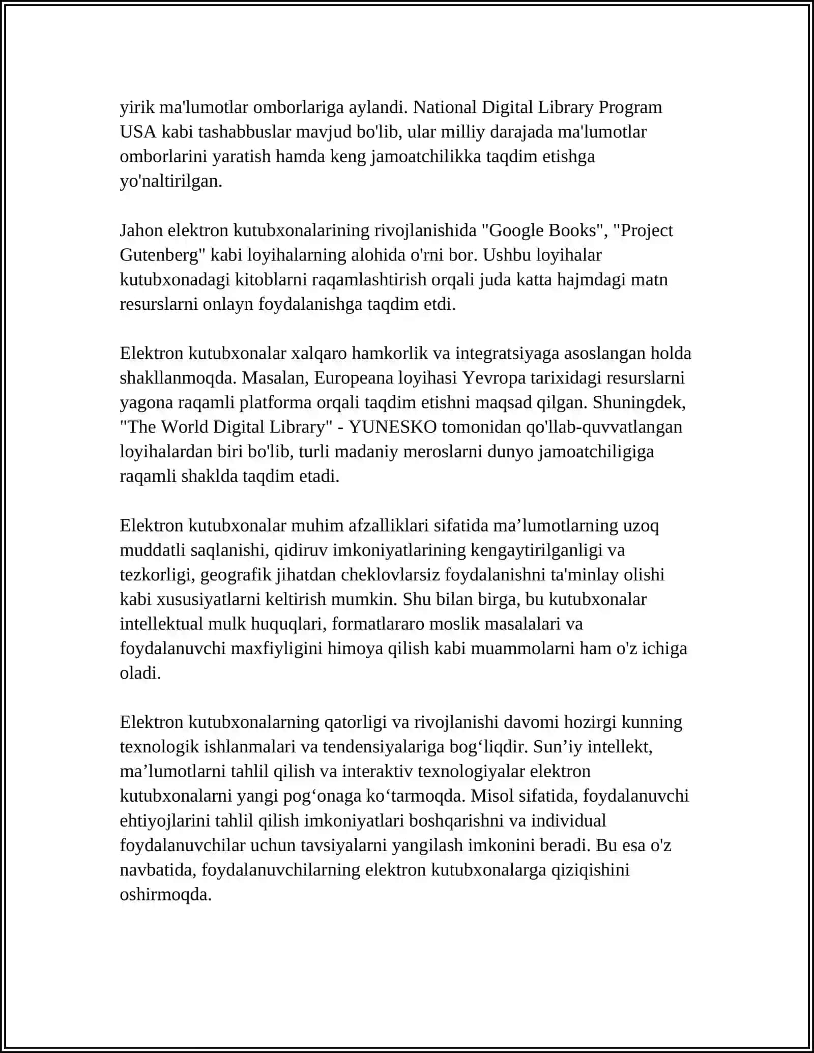 JAHON ELEKTRON KUTUBXONALARIGA SHARH 4