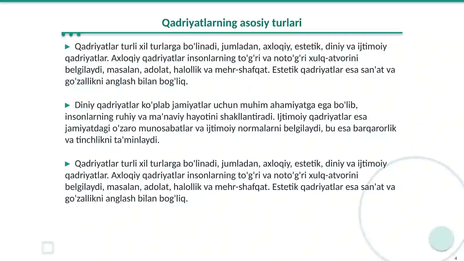 Qadriyat falsafasi 4