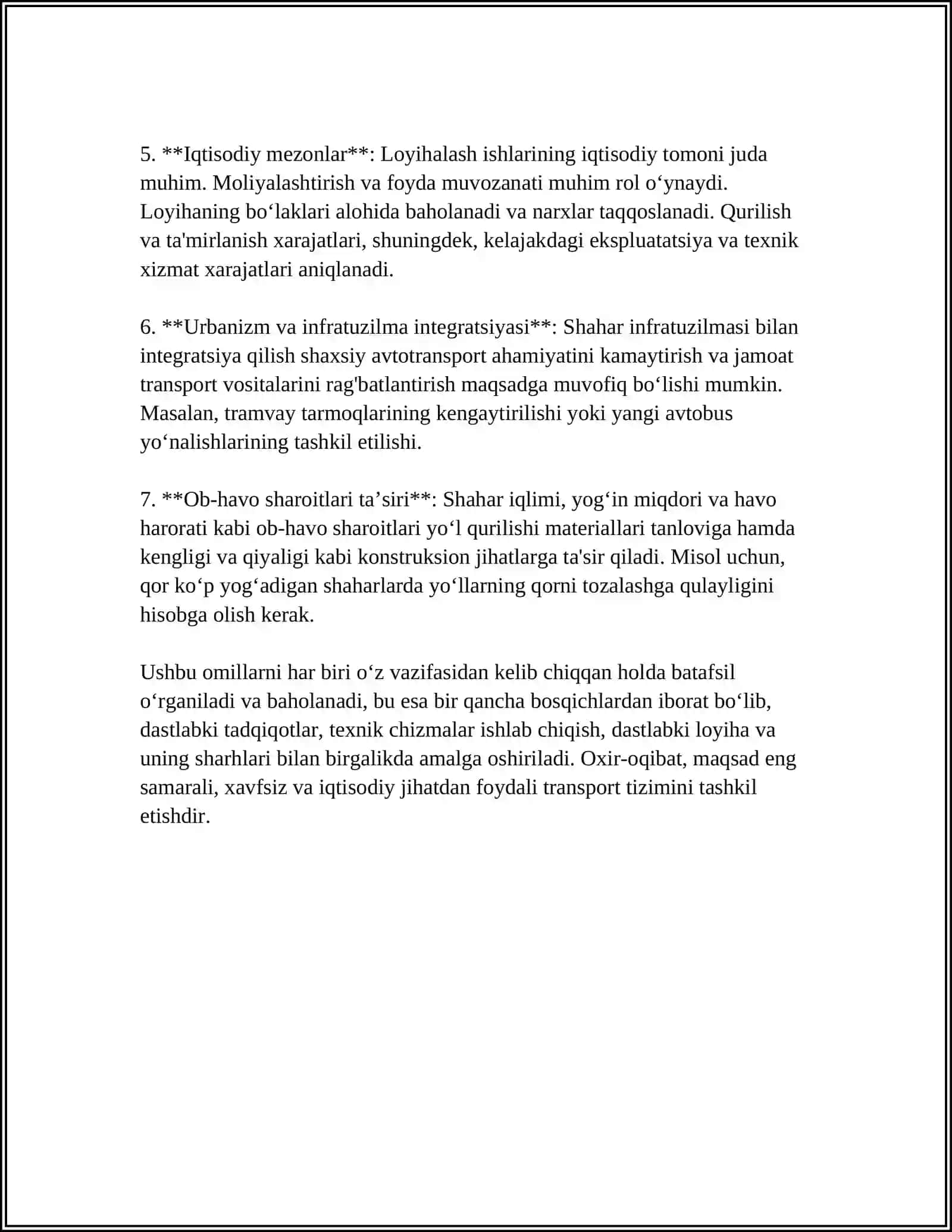 Transport infrastrukturasini loyihalash 4