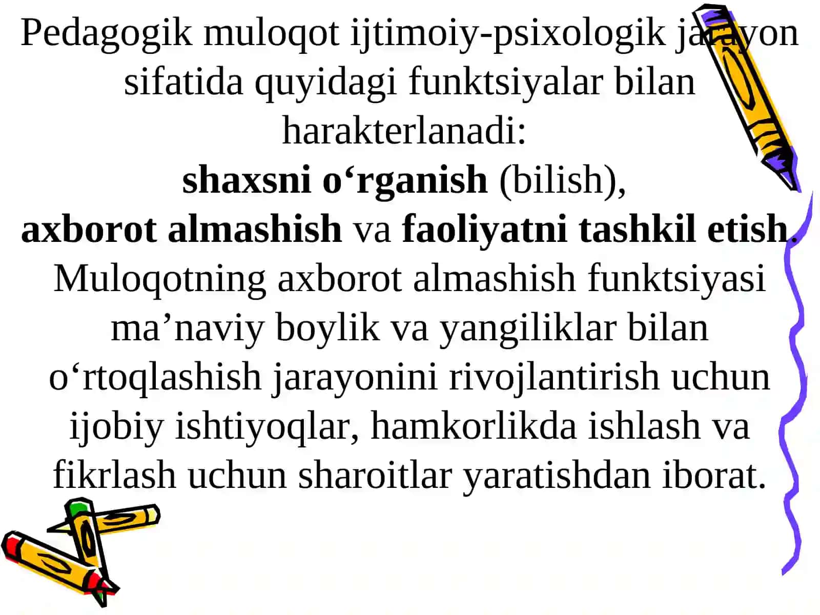 Ўқув-тарбия жараёнида педагогик мулоқотни жараёнини бошқариш услублари. Педагогик назокат ва одоб ахлоқ.Ўқувчиларни ўқув-билув фаолиятигамотивлаштиришдаўқитувчи маҳорати 4
