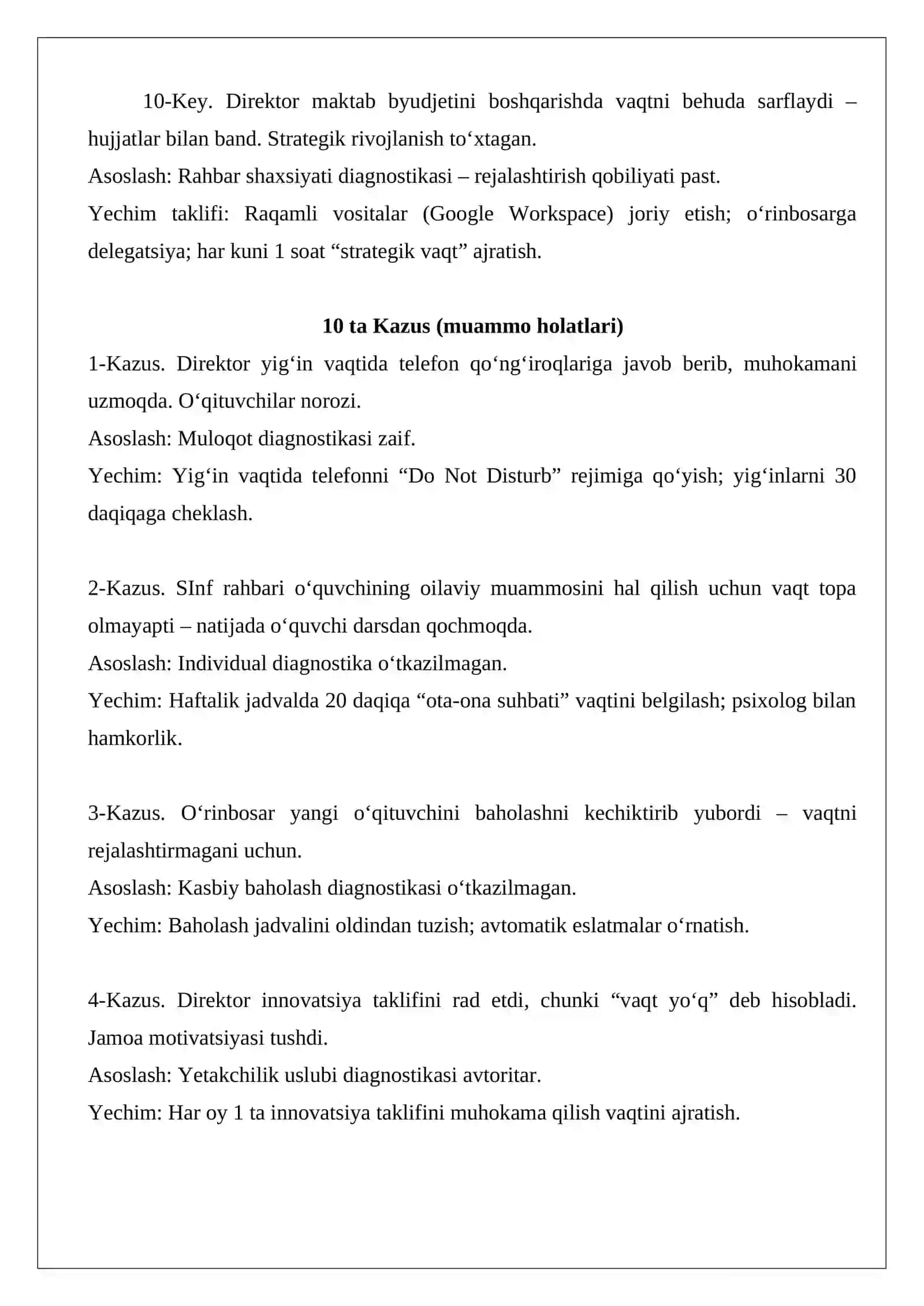 Boshqaruv faoliyatining diagnostik xususiyatlari 4