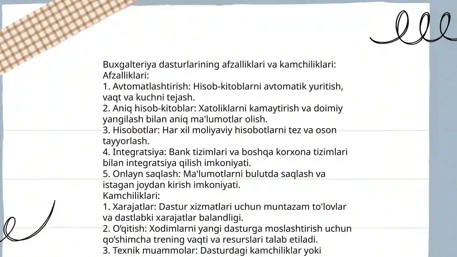 Konpyuterga qayta ishlash texnologiyalari 4