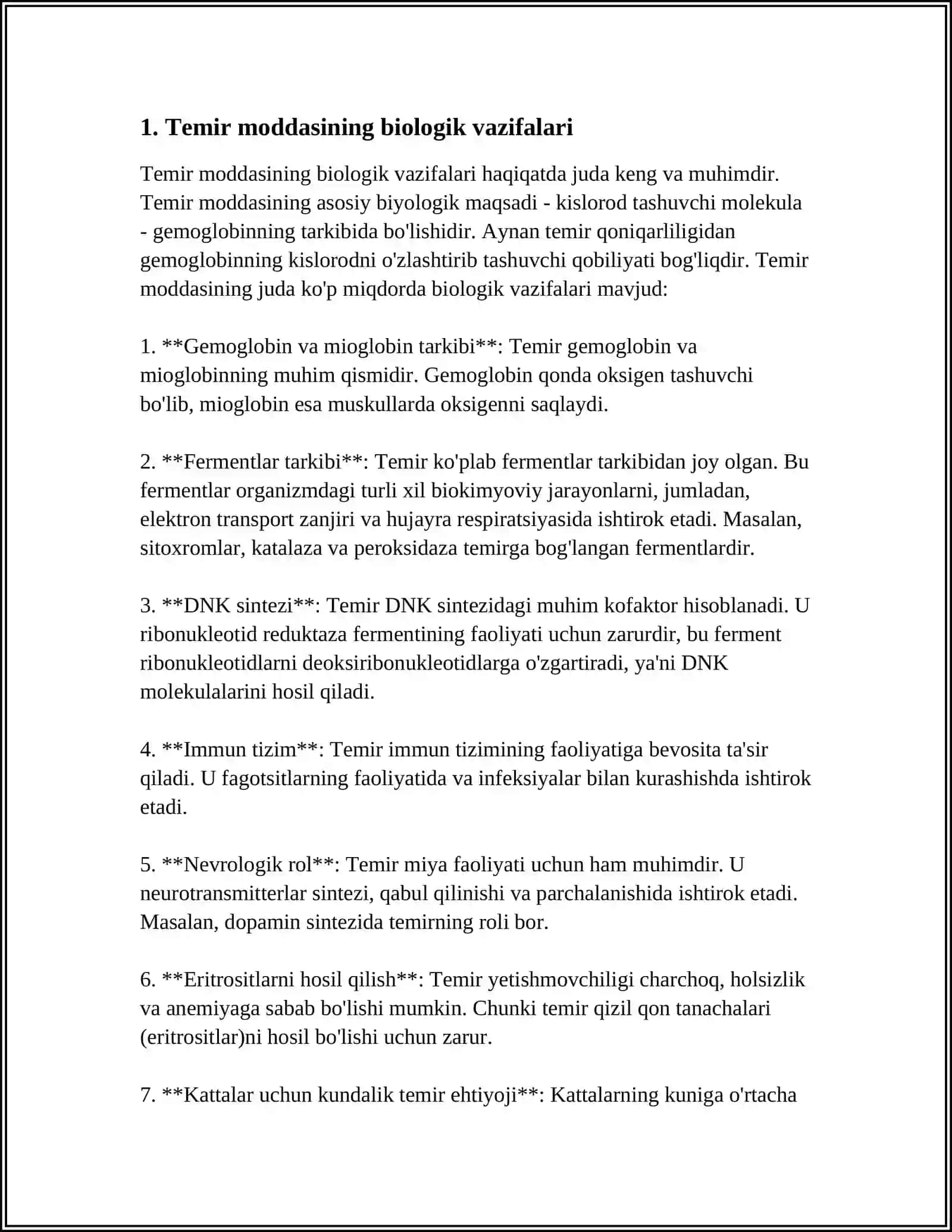 FE ELEMENTINING BIOKIMYO FANIDAGI AHAMIYATI 4