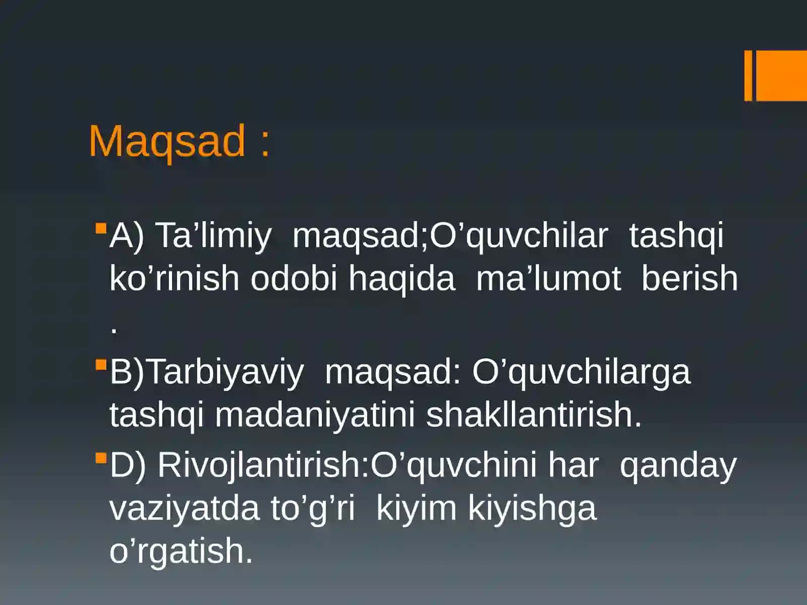 Tashqi ko’rinish odobi 4