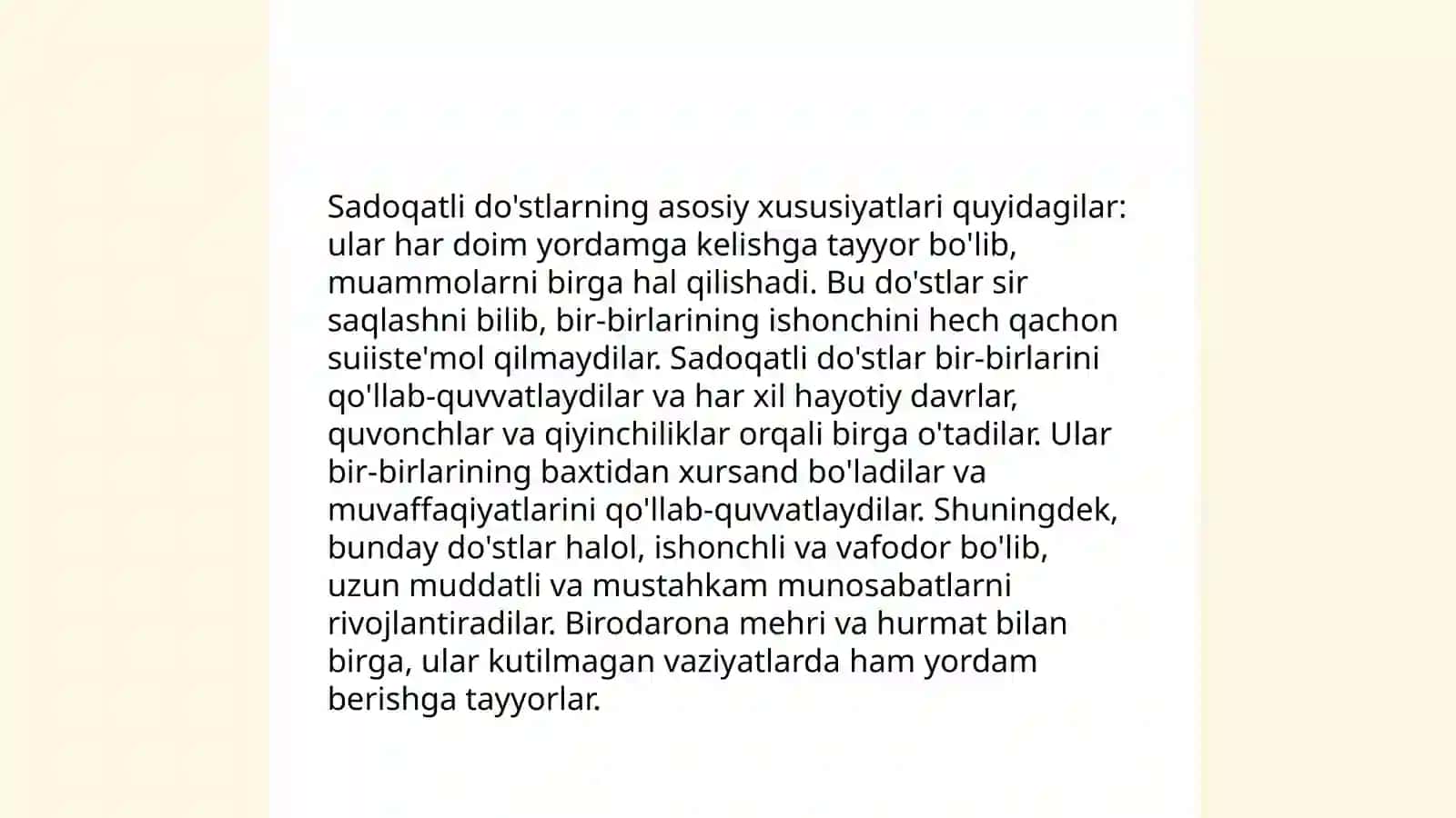 Do'st tanlash va do'stlik odobi xususida 4