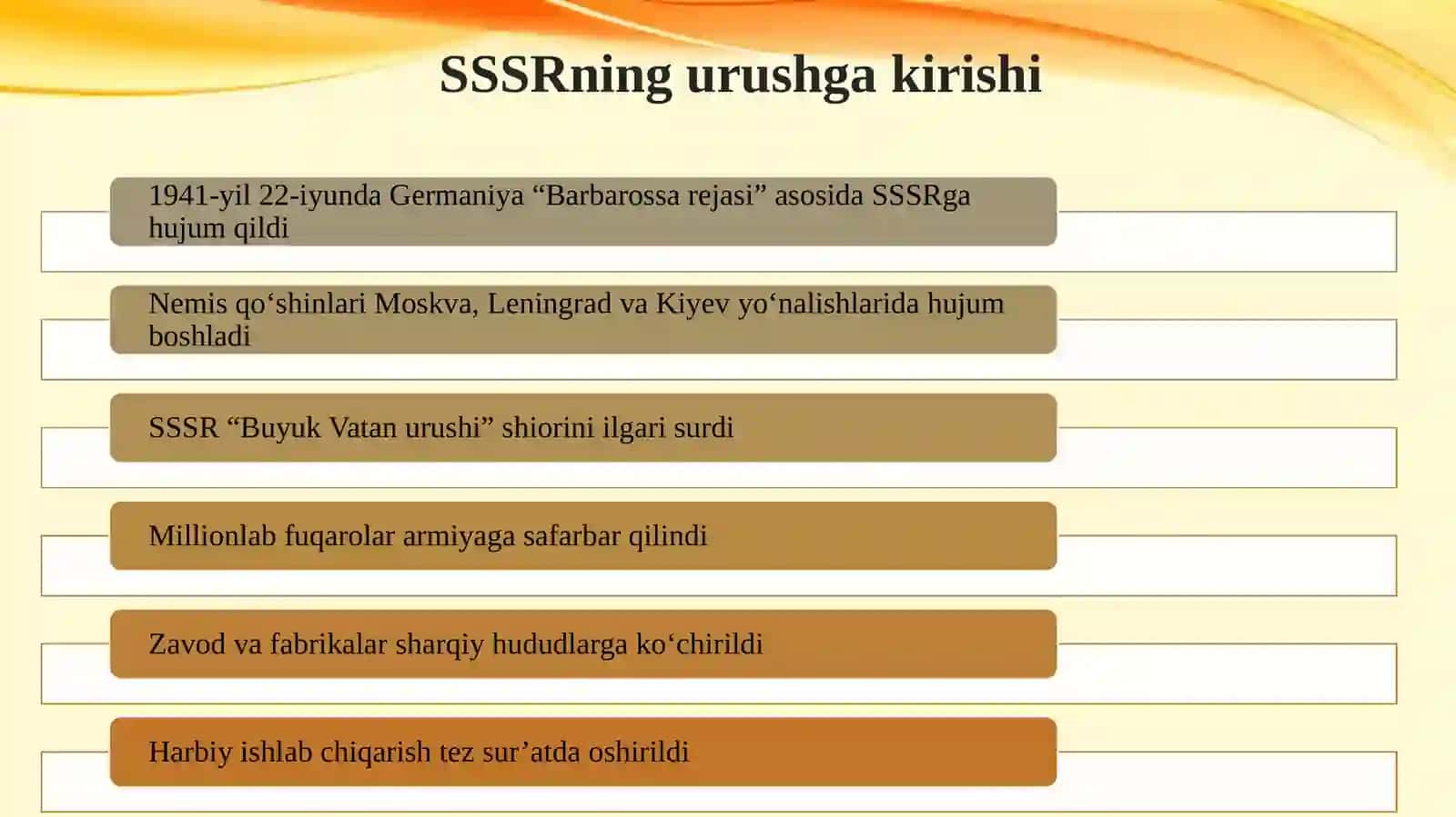 SSSRning II jahon urushidagi roli va tiklanish siyosati 4