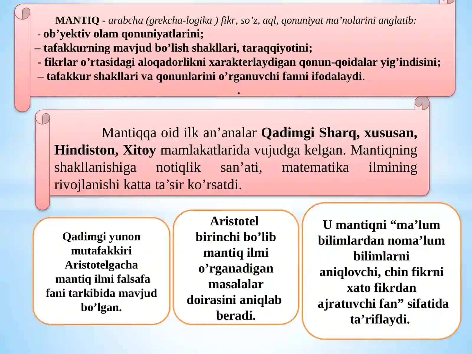 Mantiq ilmining predmeti va ahamiyati 4