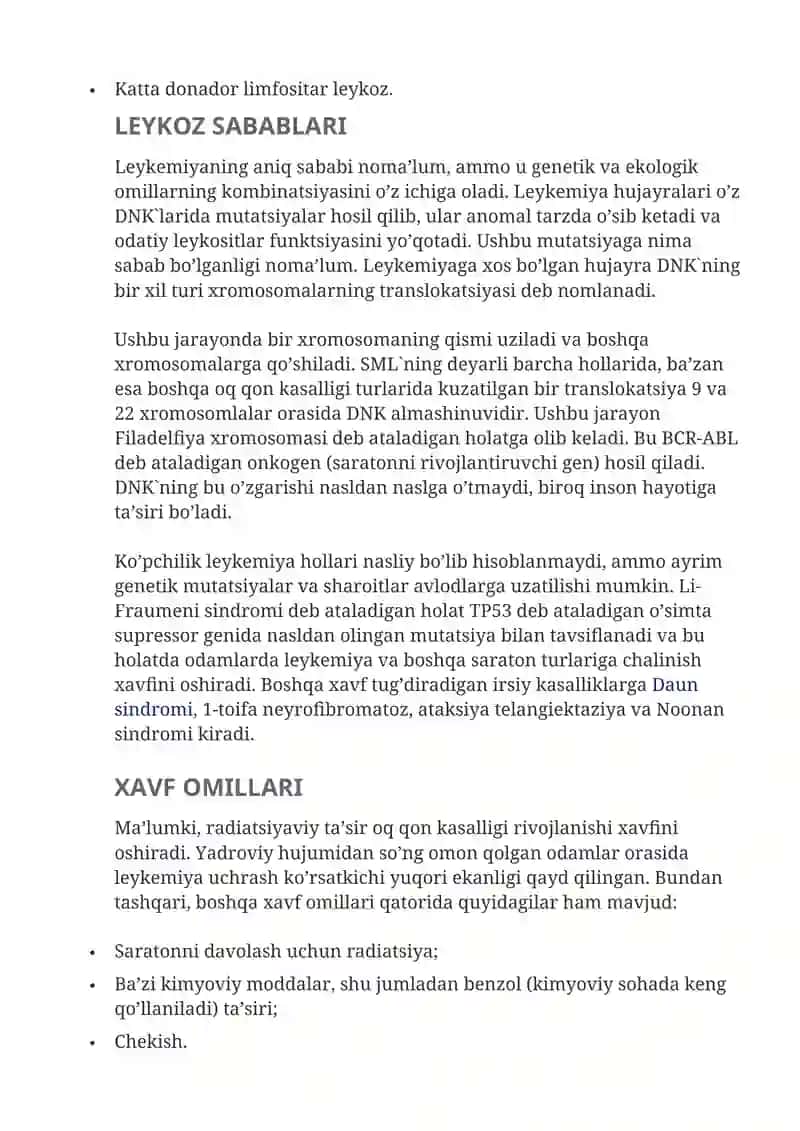 OQ QON KASALLIGI (LEYKEMIYA) 4
