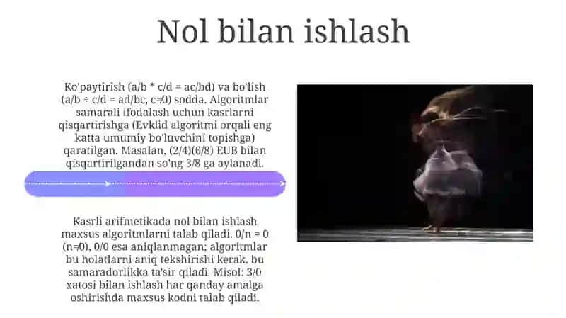 O'nli kasrlar va ular ustida arifmetik amallar bajarish algoritmi 4