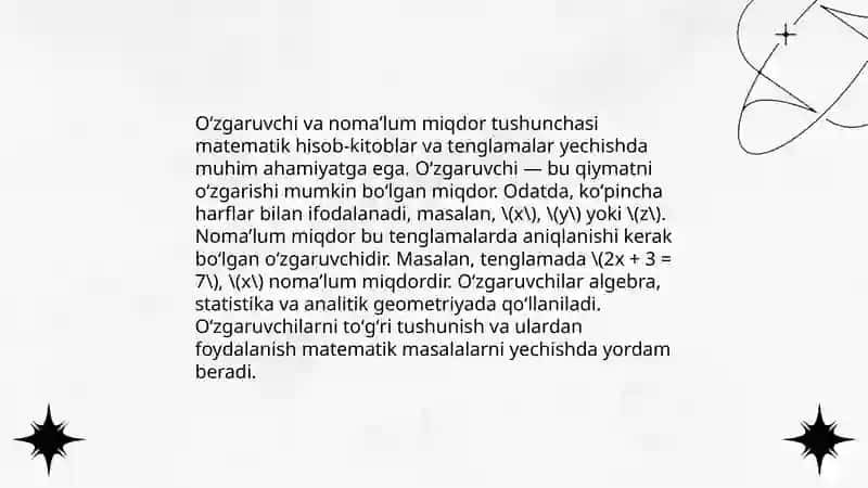 Tenglama tushunchasi va uning ta'rifi 4