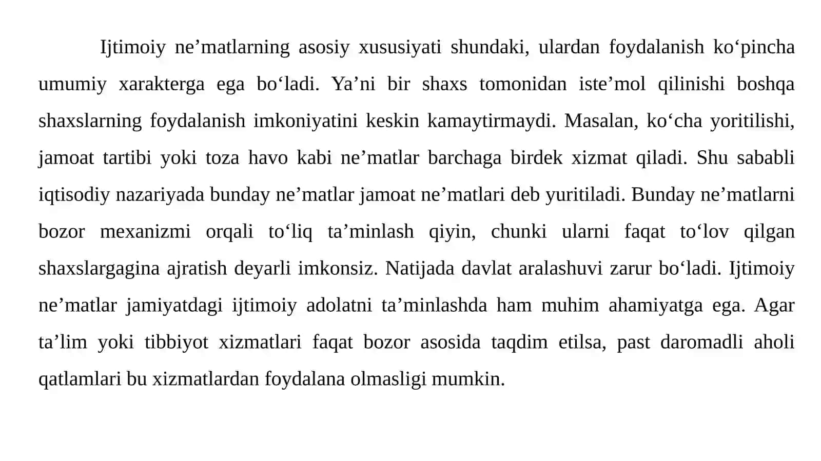 Ijtimoiy ne’matlar: samarali va raqobatli ta’minot 4